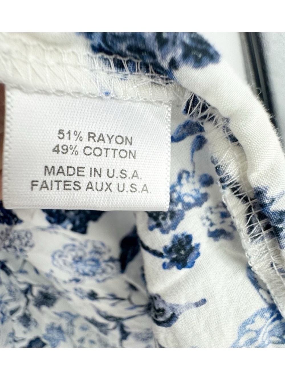 MISA Los Angeles Maya Tunic Dress Floral Ruffle Menara Petals Blue/White - Picture 6 of 8